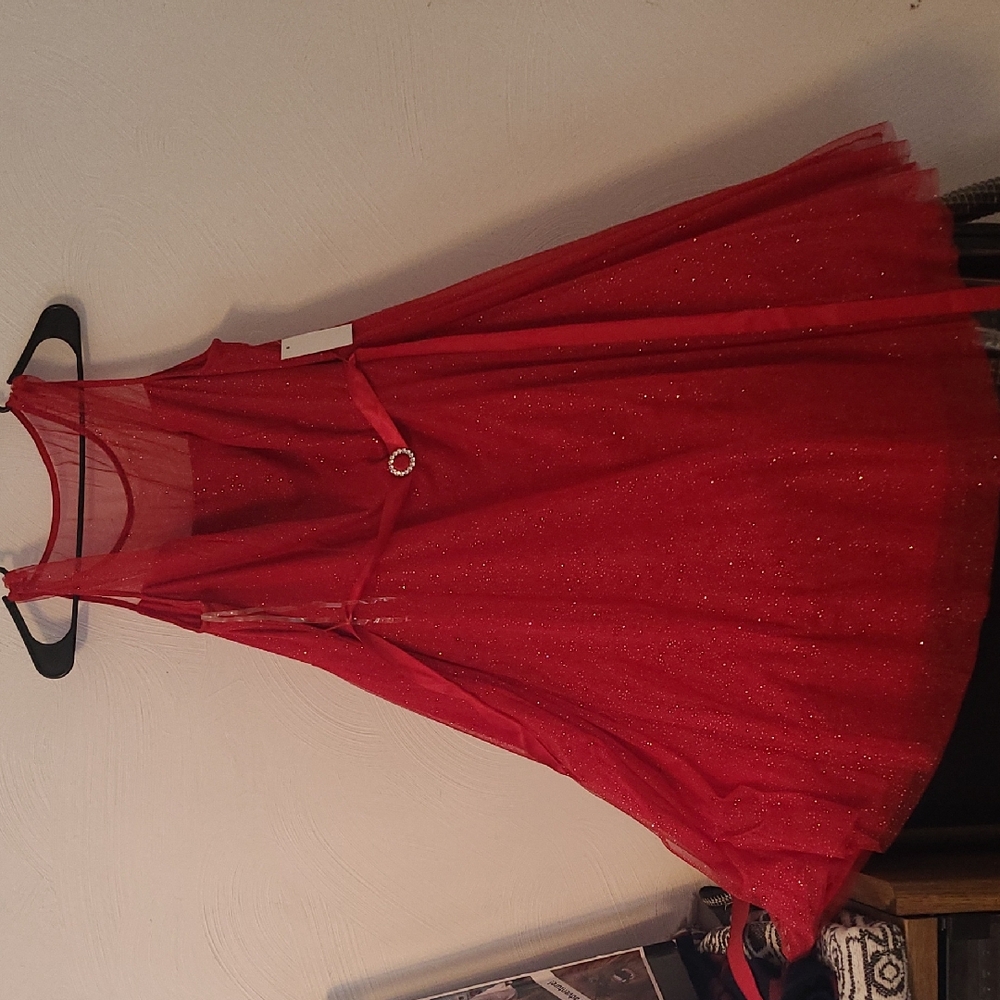 Elegant Red Sleeveless Dress